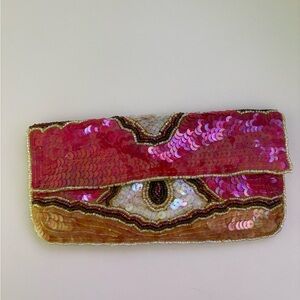 Arden B. sequin clutch